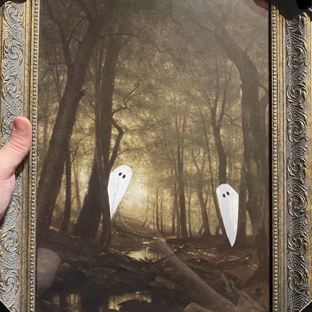 Petal Lane Ghost in Forest Print